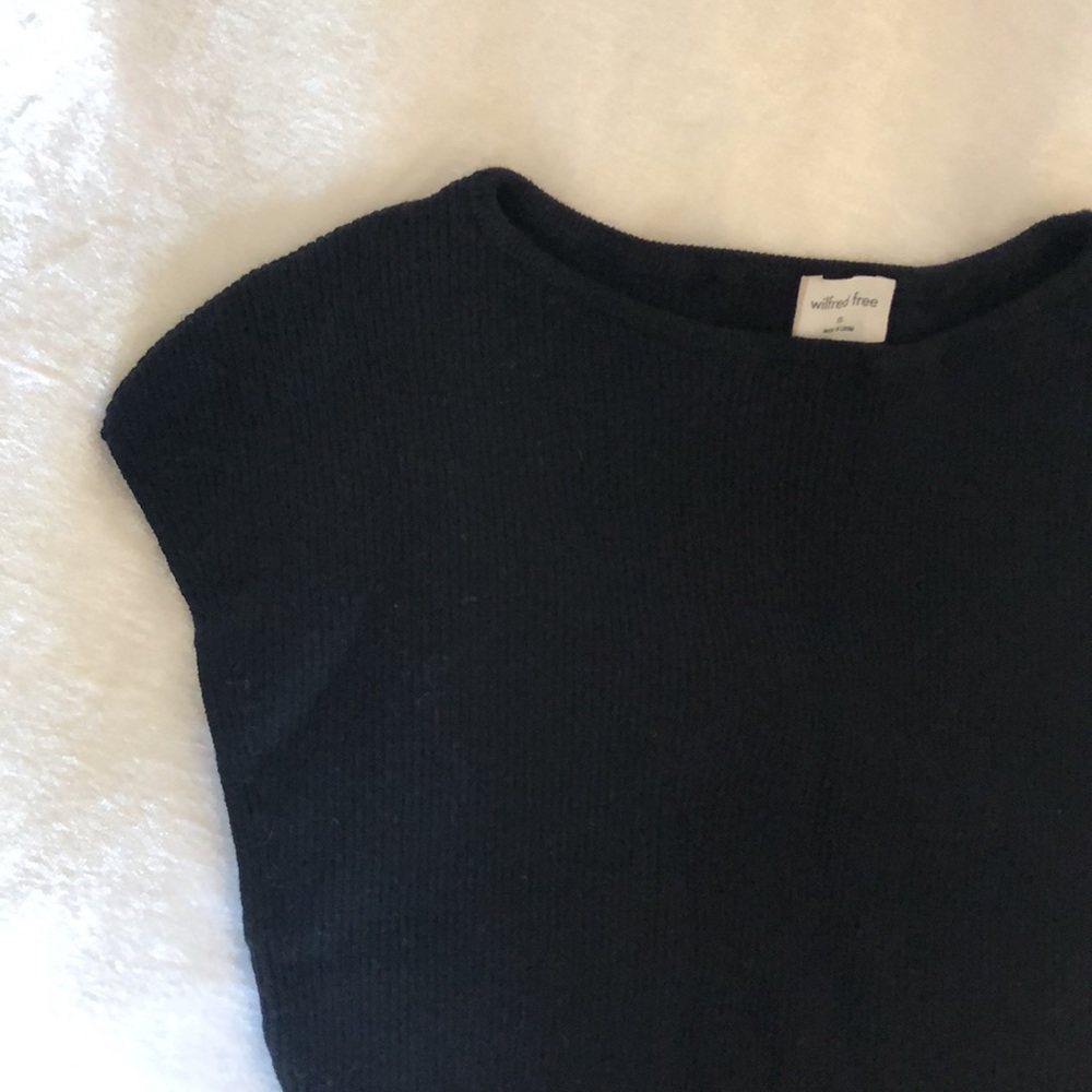 Wilfred Free Cut-Out Knit Mini Dress